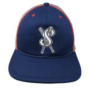 Boombah Baseball Cap Blue XL Mesh Back Stretch Fit Crossed Bats Logo S Hat